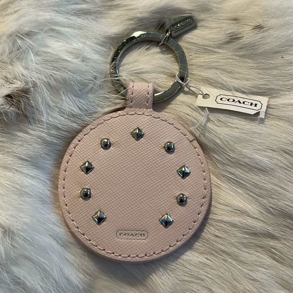 COACH Pink Mirror Keychain
